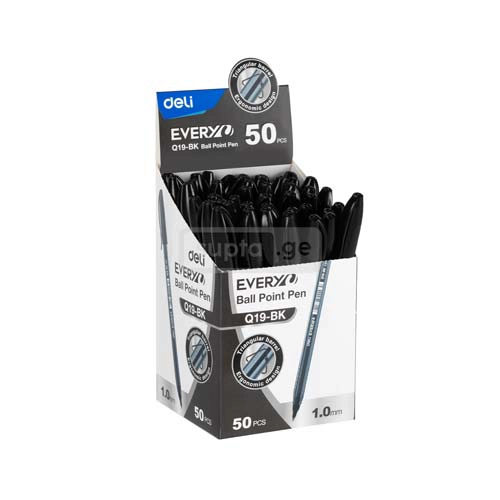 DELI Black Pen with 1,0mm Bullet Tip G19-BK 1*25pcs